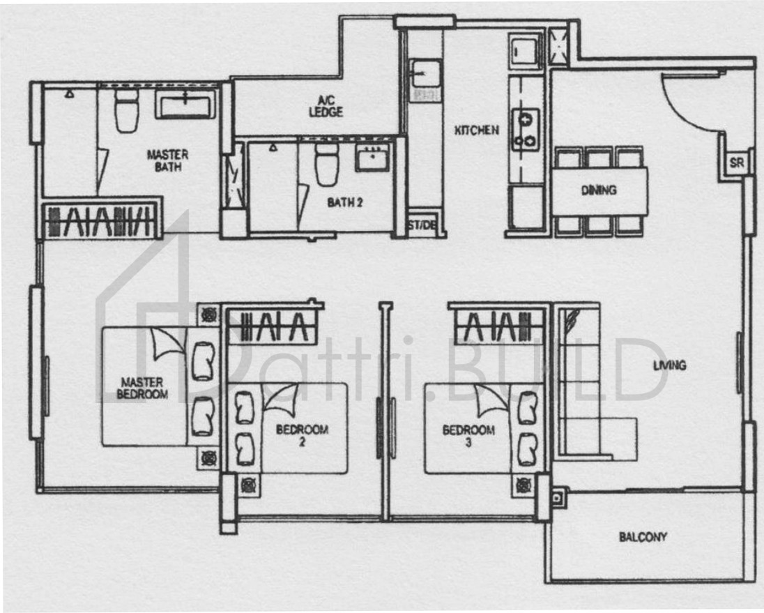 RIVERPARC RESIDENCE C1 floorplan (watermarked)