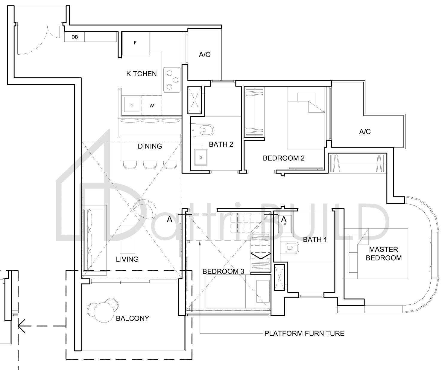 HIGH PARK RESIDENCES 3C2-PH floorplan (watermarked)