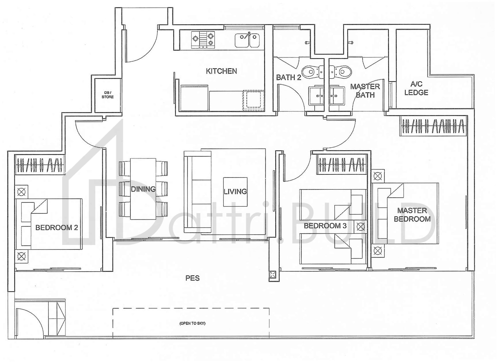 SEA ESTA C3-G floorplan (watermarked)