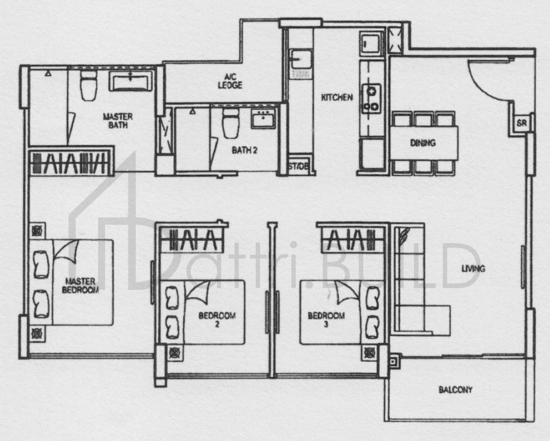 RIVERPARC RESIDENCE C1a floorplan (watermarked)