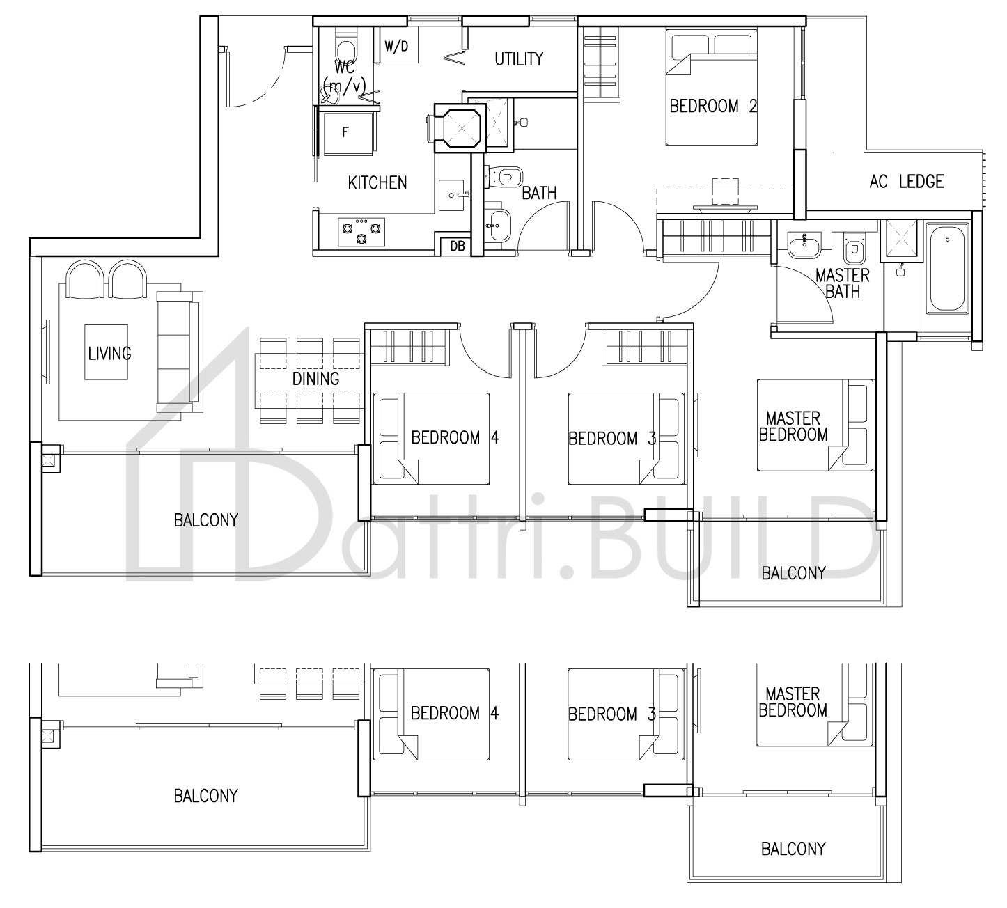 THE SKYWOODS 4 C1 a floorplan (watermarked)