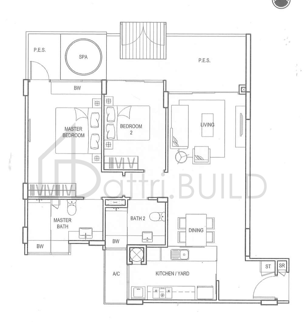 CLEMENTIWOODS CONDOMINIUM B2p floorplan (watermarked)