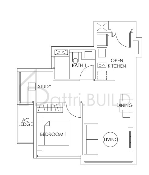 BEDOK RESIDENCES A1 (S) floorplan (watermarked)