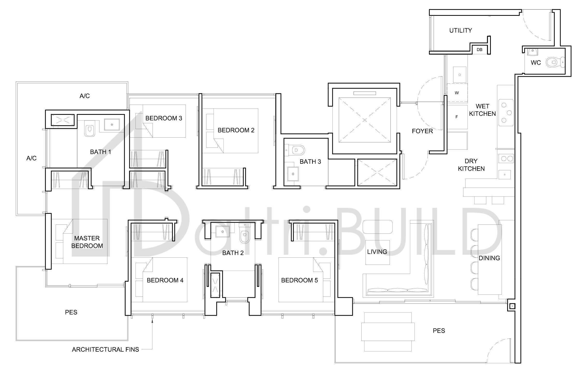 HIGH PARK RESIDENCES 5L-P floorplan (watermarked)