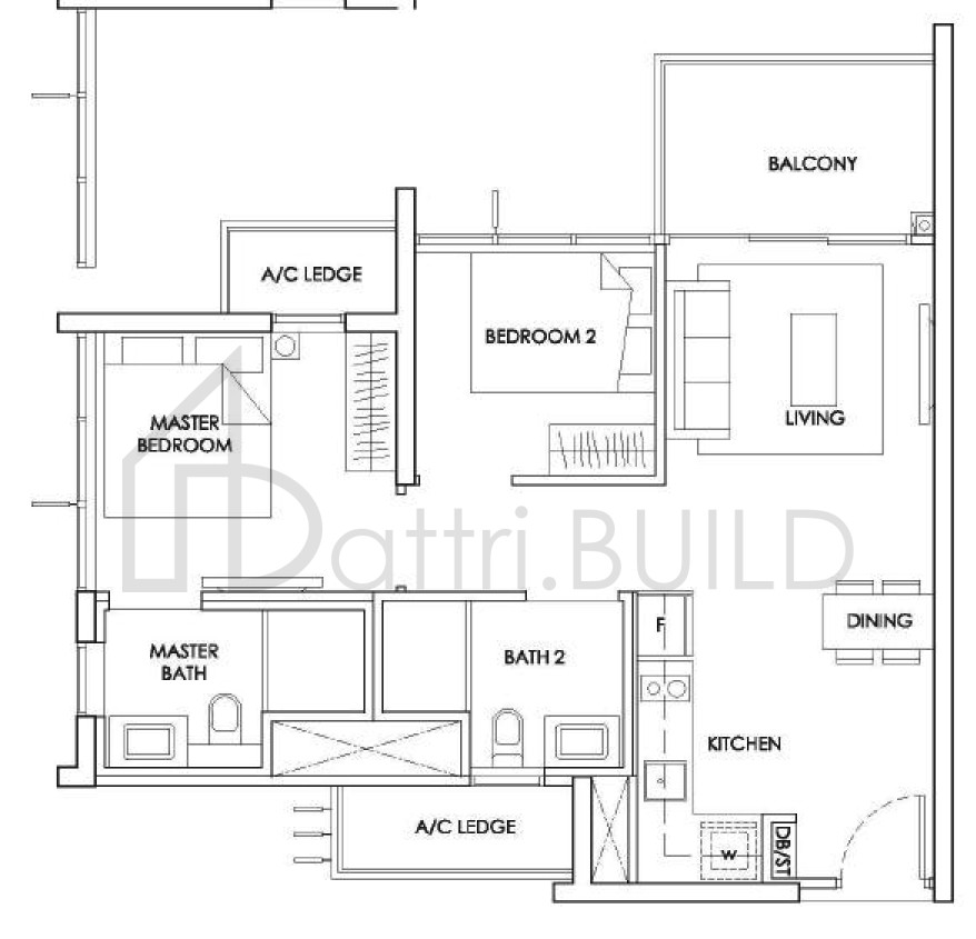 THE ALPS RESIDENCES B2 floorplan (watermarked)