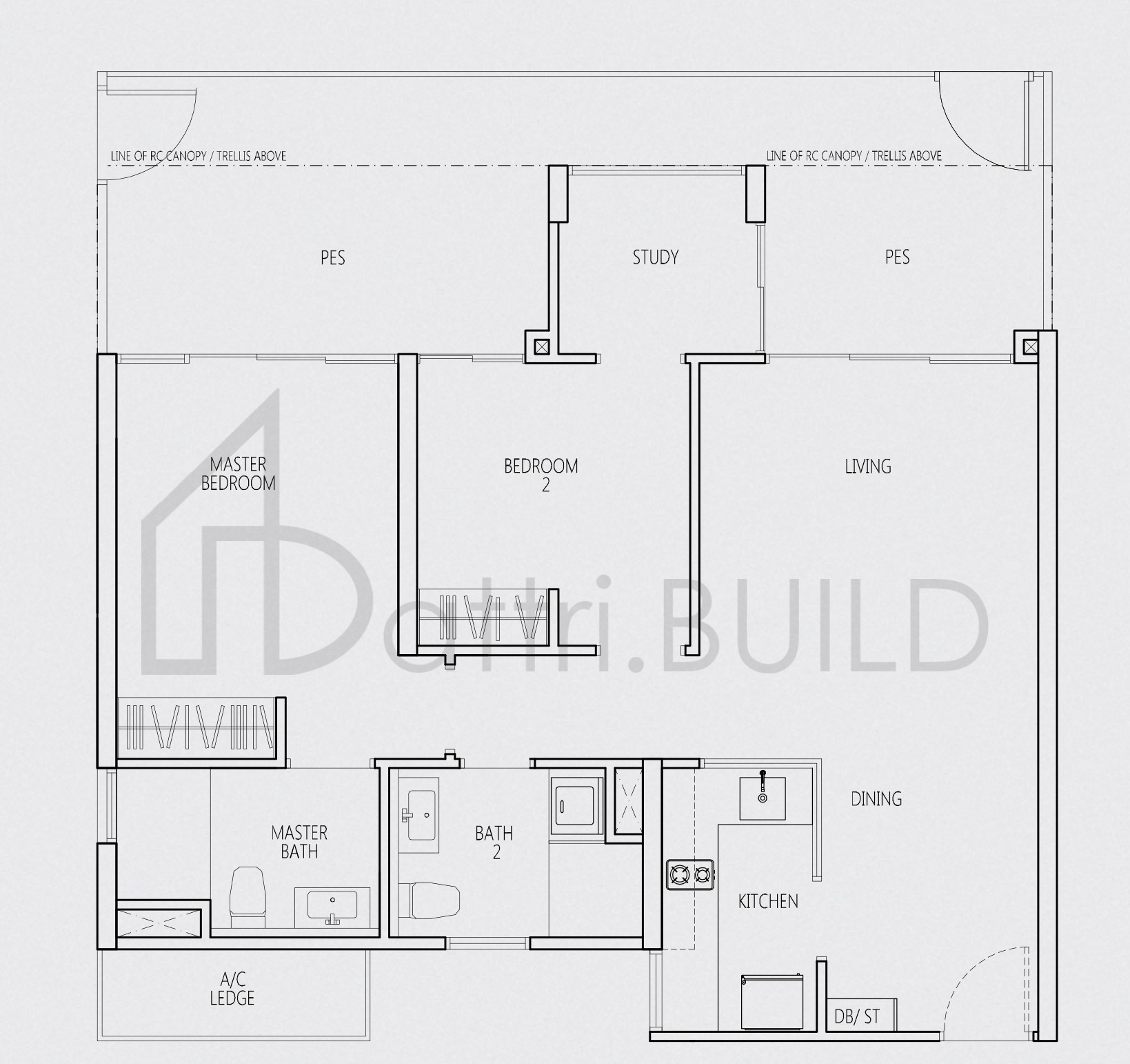 Q BAY RESIDENCES BSp1 floorplan (watermarked)