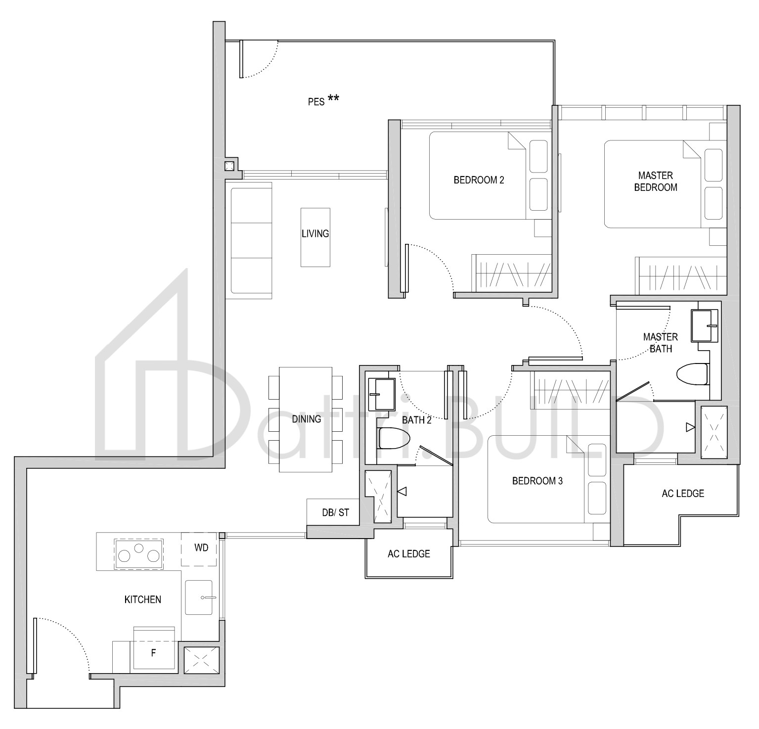 AFFINITY AT SERANGOON C2(PES) floorplan (watermarked)