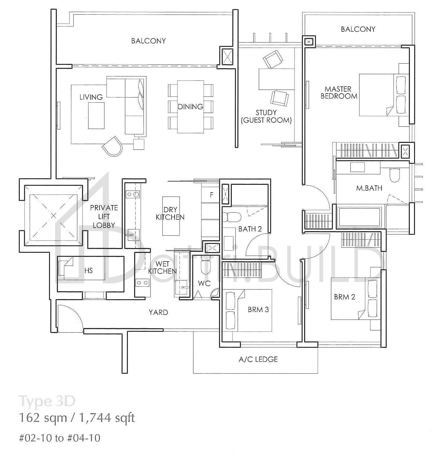 THE GLYNDEBOURNE 3D floorplan (watermarked)
