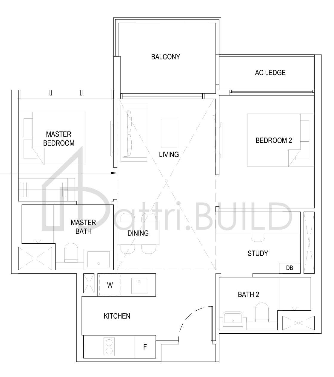 THE FLORENCE RESIDENCES 2S1(PH) floorplan (watermarked)