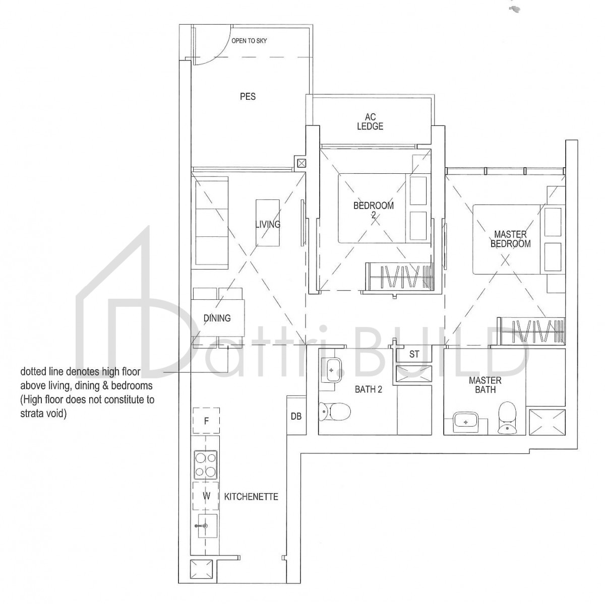 PARC RIVIERA B3-P floorplan (watermarked)