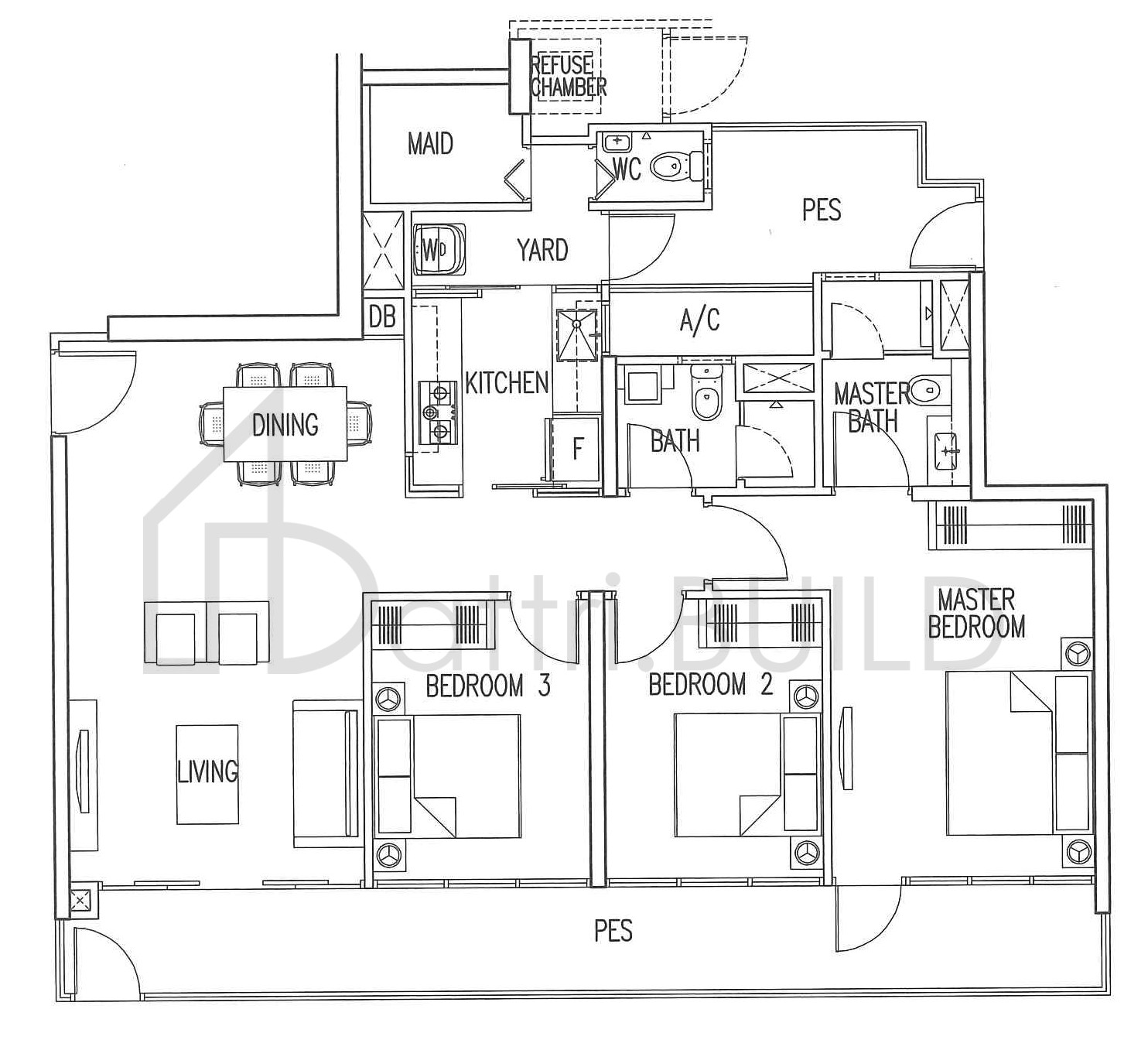 MY MANHATTAN C2-G1 floorplan (watermarked)