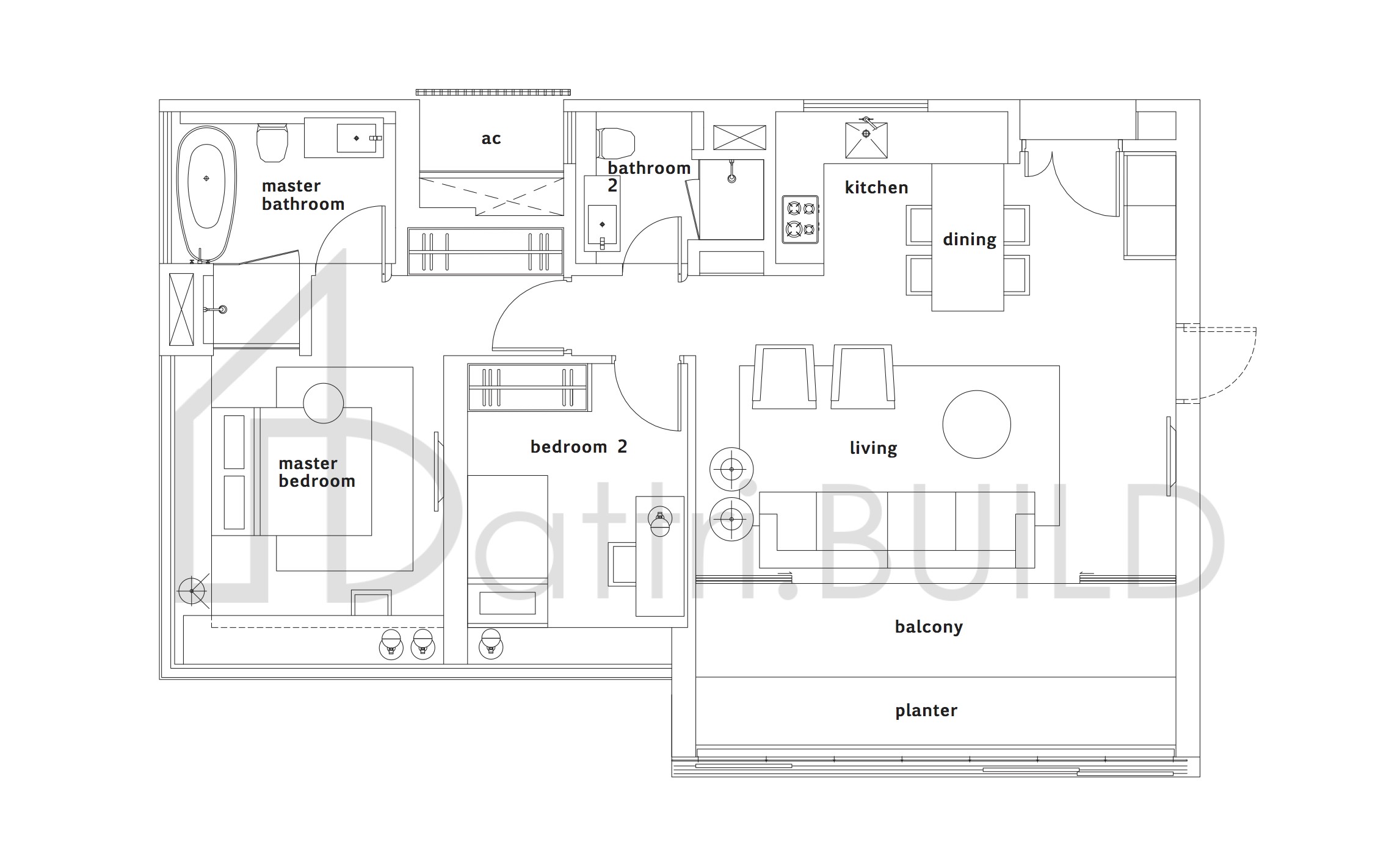 OUE TWIN PEAKS Tower 2, B floorplan (watermarked)