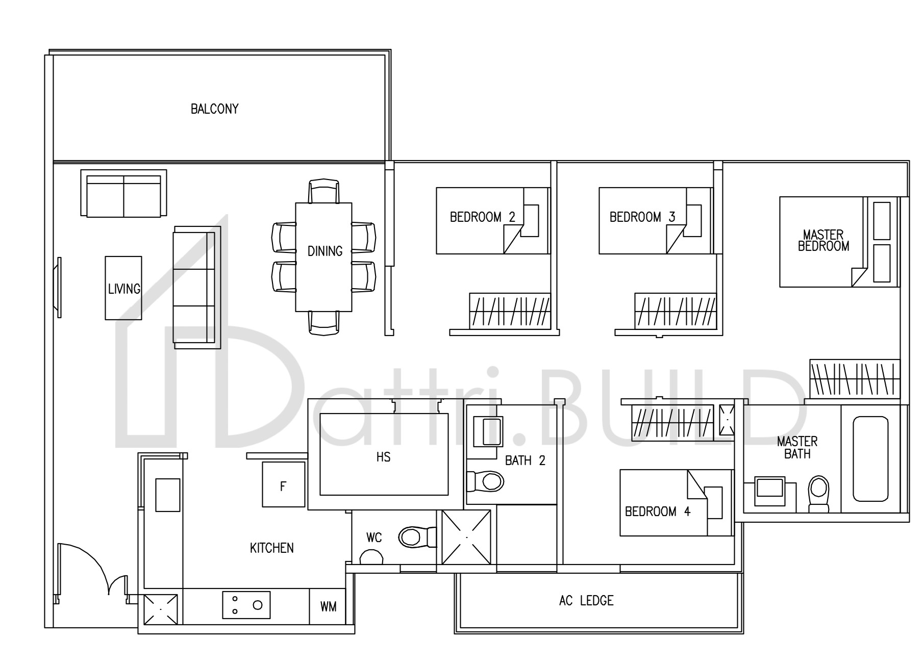 AUSTVILLE RESIDENCES D1 floorplan (watermarked)