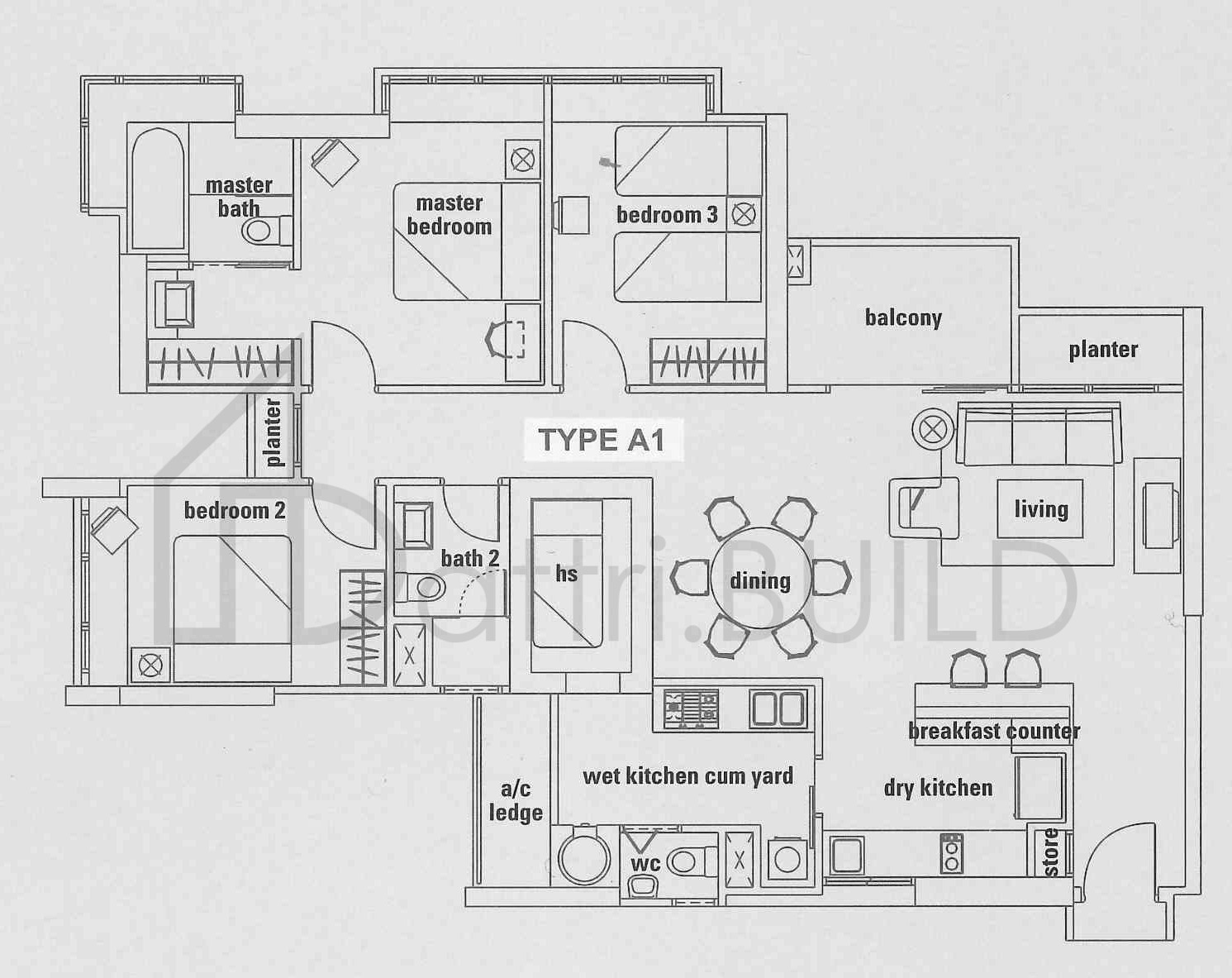 DE ROYALE A1 floorplan (watermarked)