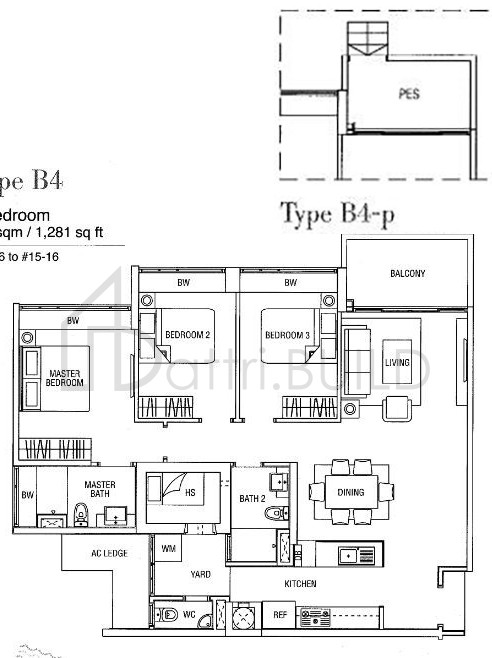 WATERFRONT WAVES B4-p floorplan (watermarked)