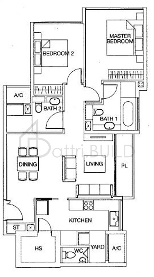 THE WHARF RESIDENCE A6-a floorplan (watermarked)