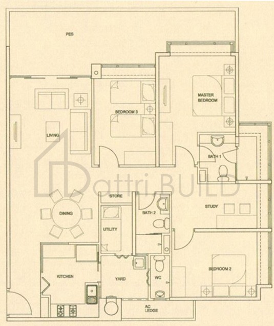 THE RAINTREE D2d-p floorplan (watermarked)