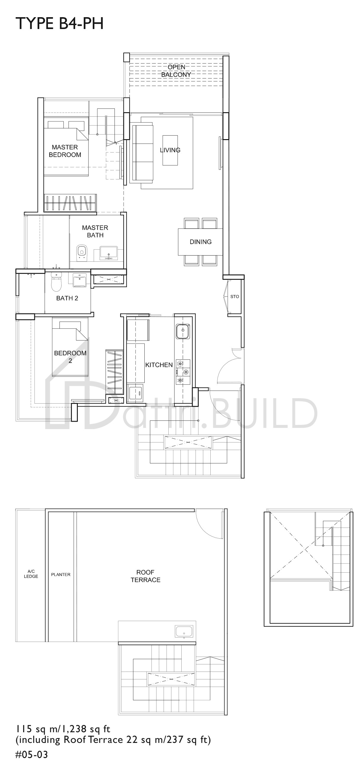 UBER 388 B4-PH floorplan (watermarked)