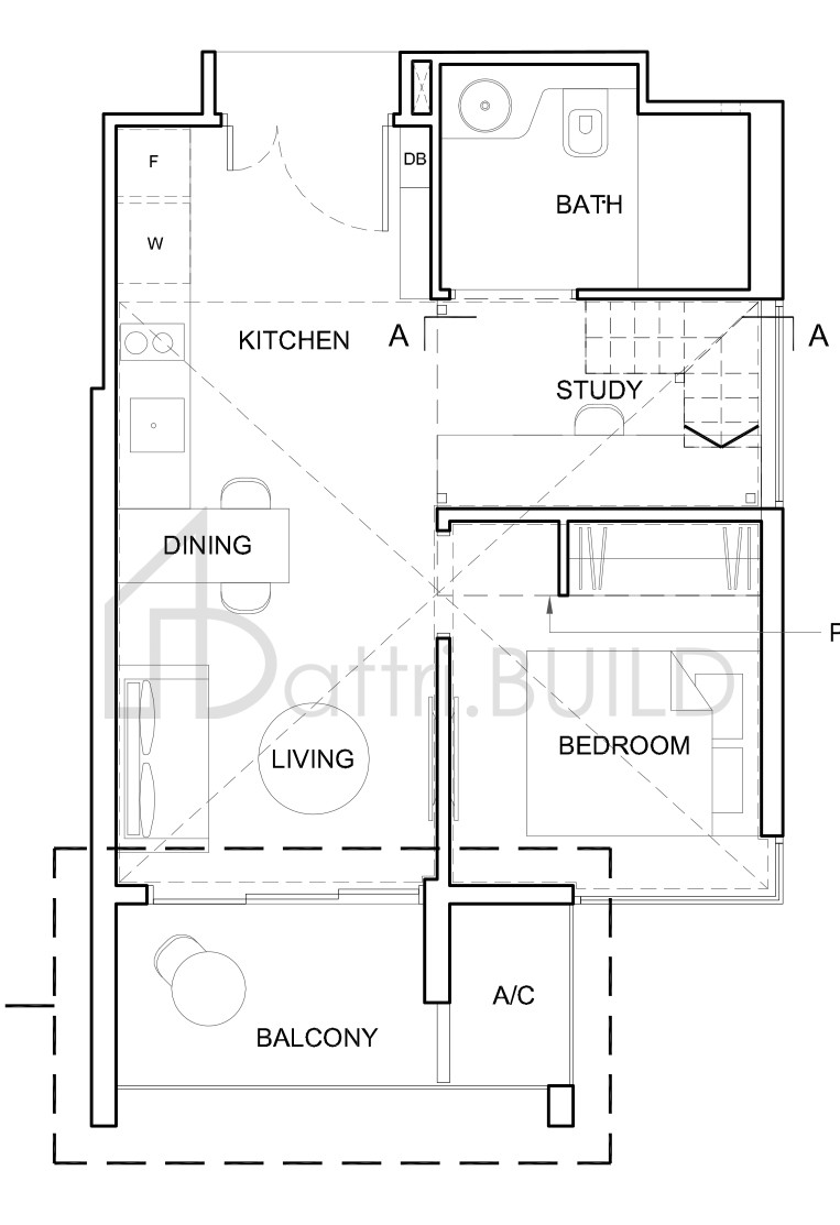 HIGH PARK RESIDENCES 1S1-PH floorplan (watermarked)