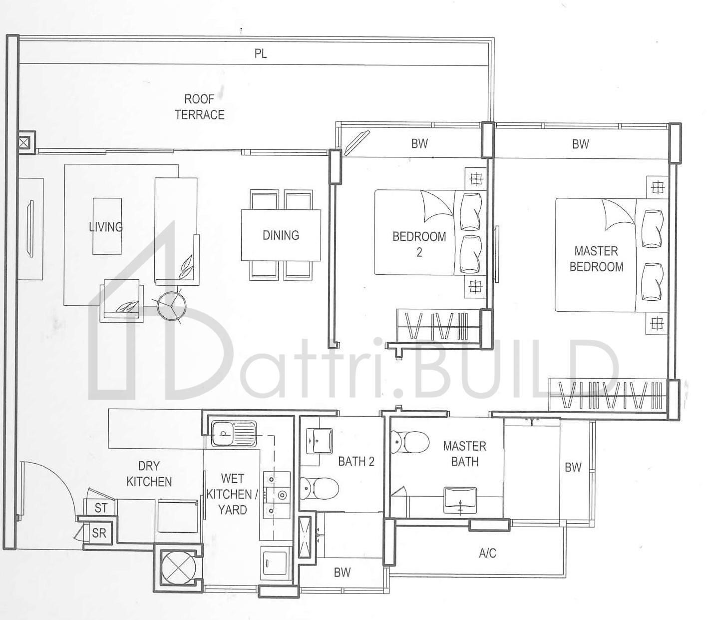 CLEMENTIWOODS CONDOMINIUM B1r floorplan (watermarked)