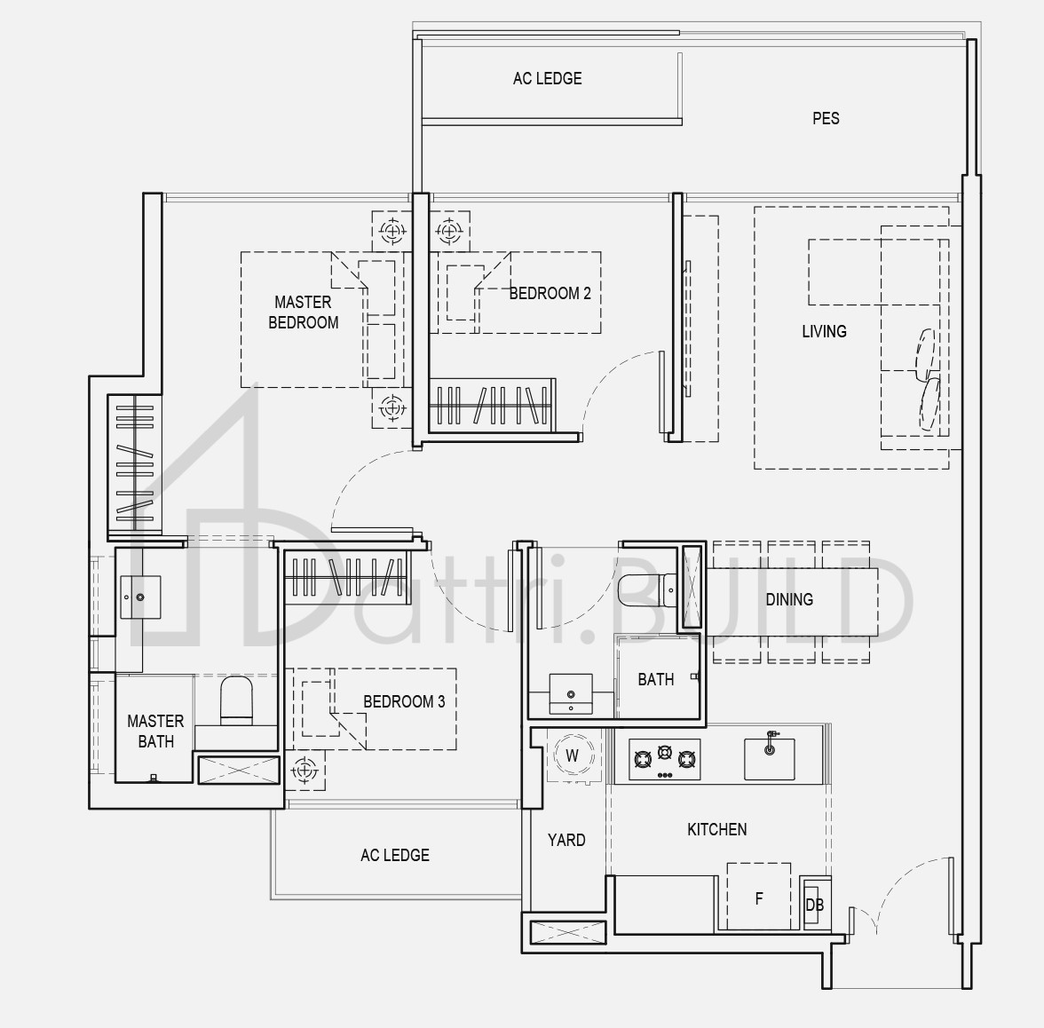KANDIS RESIDENCE C1G floorplan (watermarked)