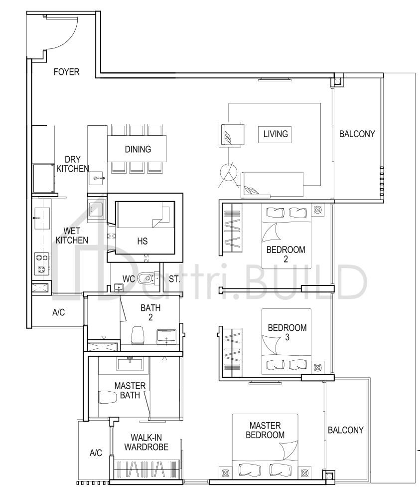 NIN RESIDENCE C1a floorplan (watermarked)