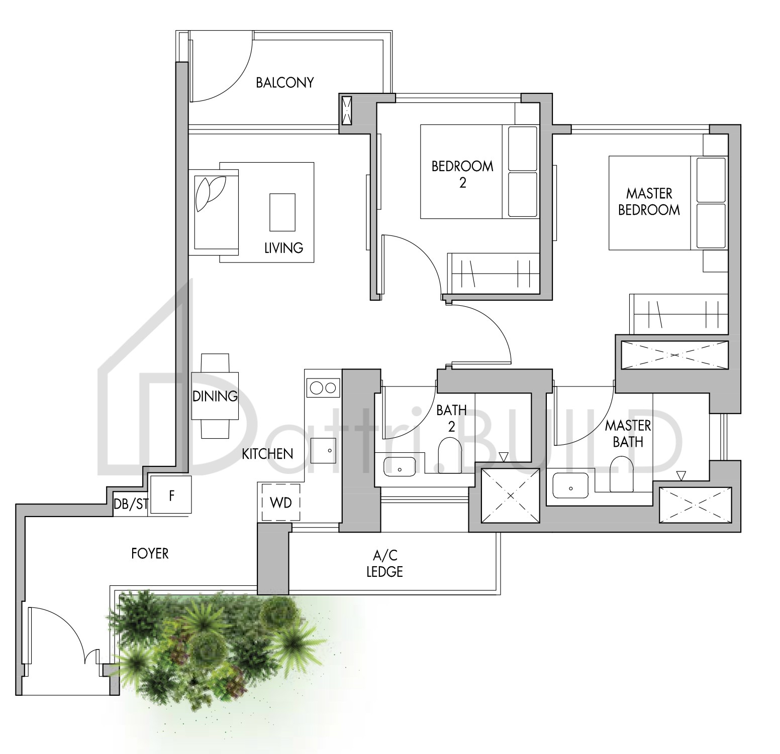 THE TRE VER B7P floorplan (watermarked)