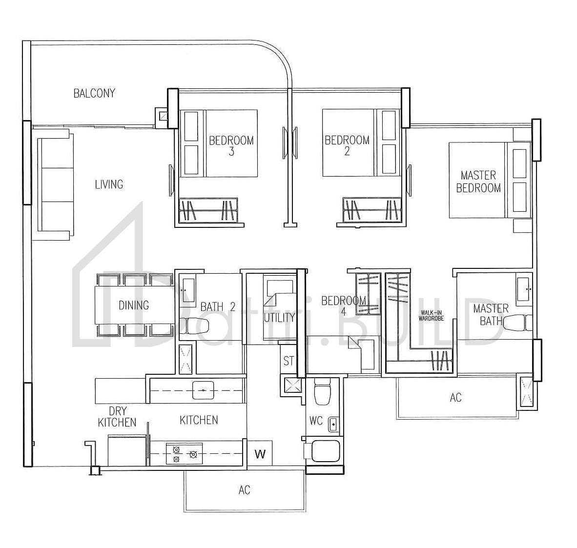 RIVERSOUND RESIDENCE D1 floorplan (watermarked)