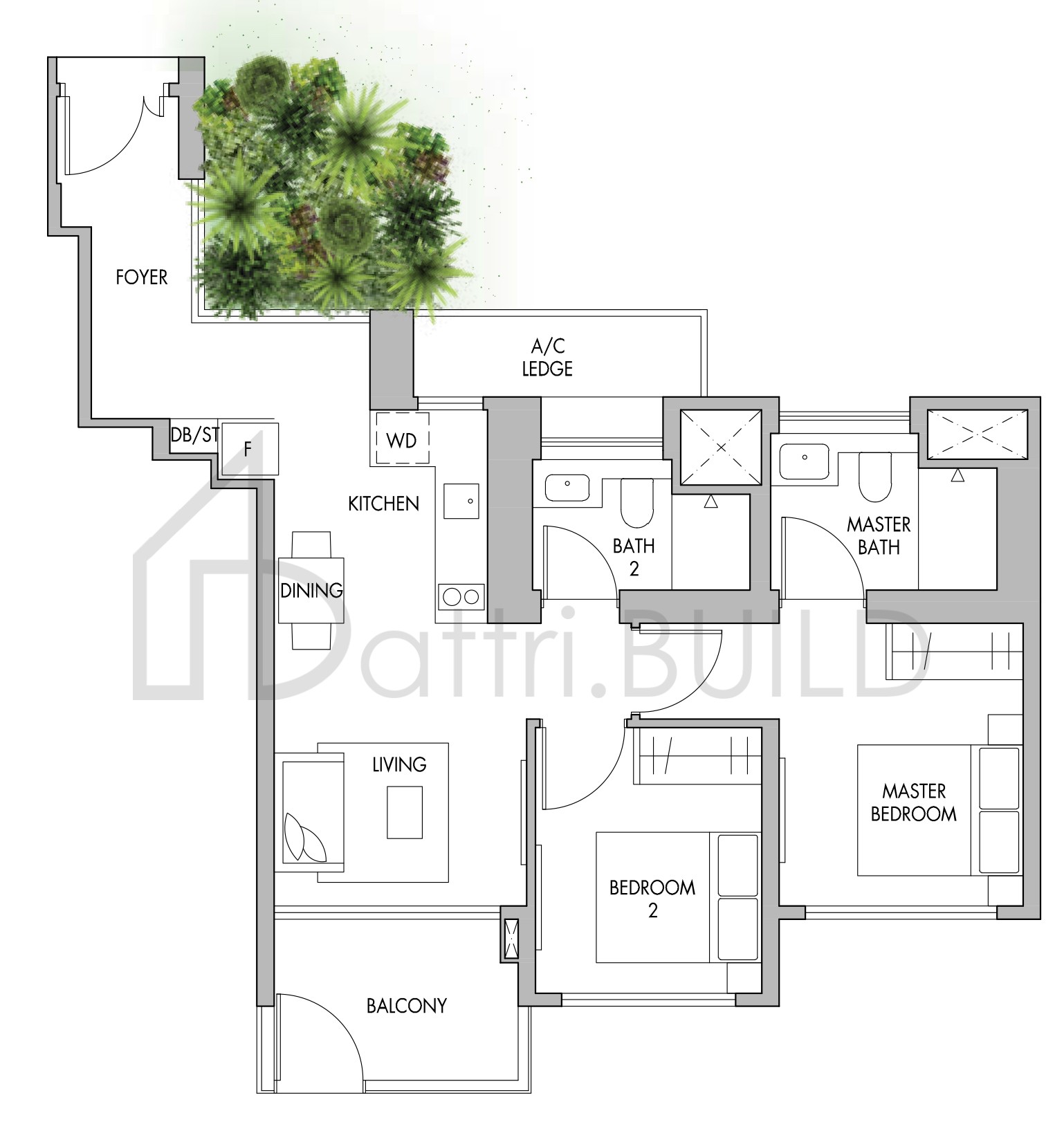 THE TRE VER B8P floorplan (watermarked)