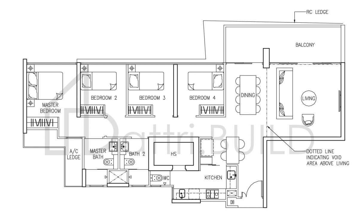 THE TRILINQ D2 floorplan (watermarked)