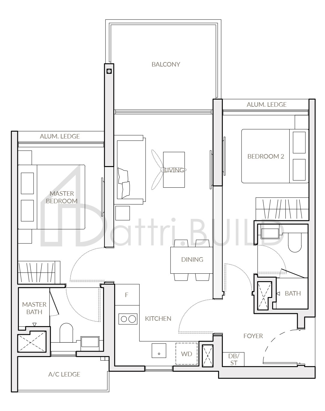 THE WOODLEIGH RESIDENCES C1-V floorplan (watermarked)