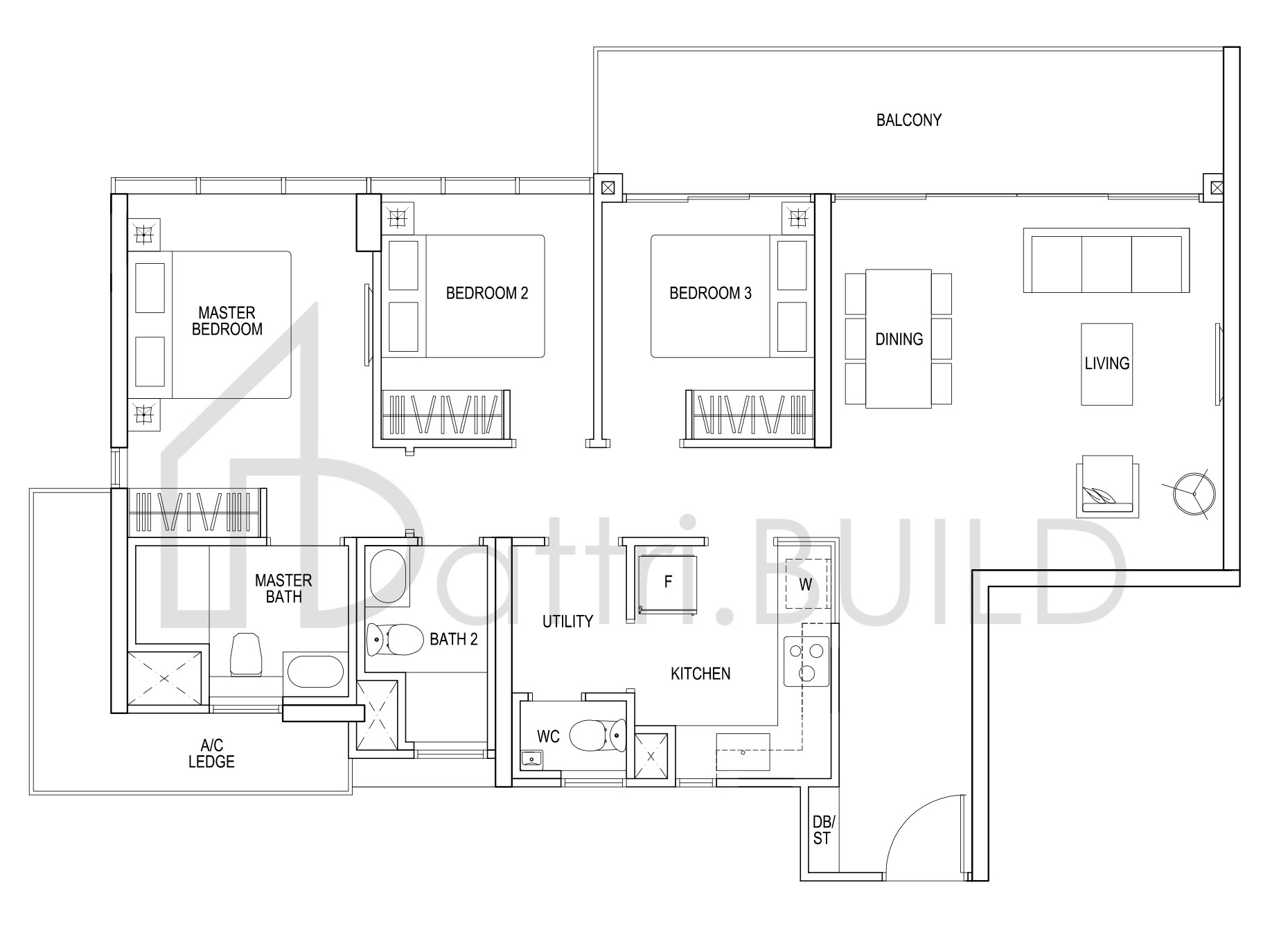 THE POIZ RESIDENCES H C2a floorplan (watermarked)