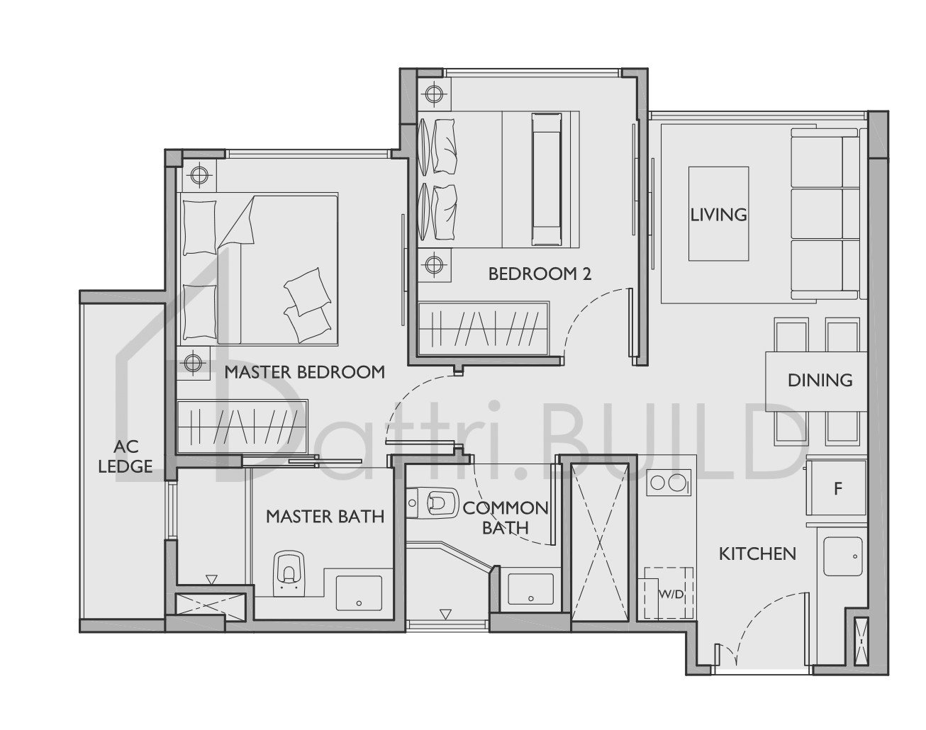 THE ASANA B2 floorplan (watermarked)