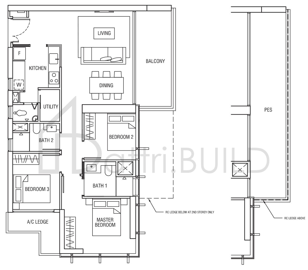 ALEX RESIDENCES C2-1G floorplan (watermarked)