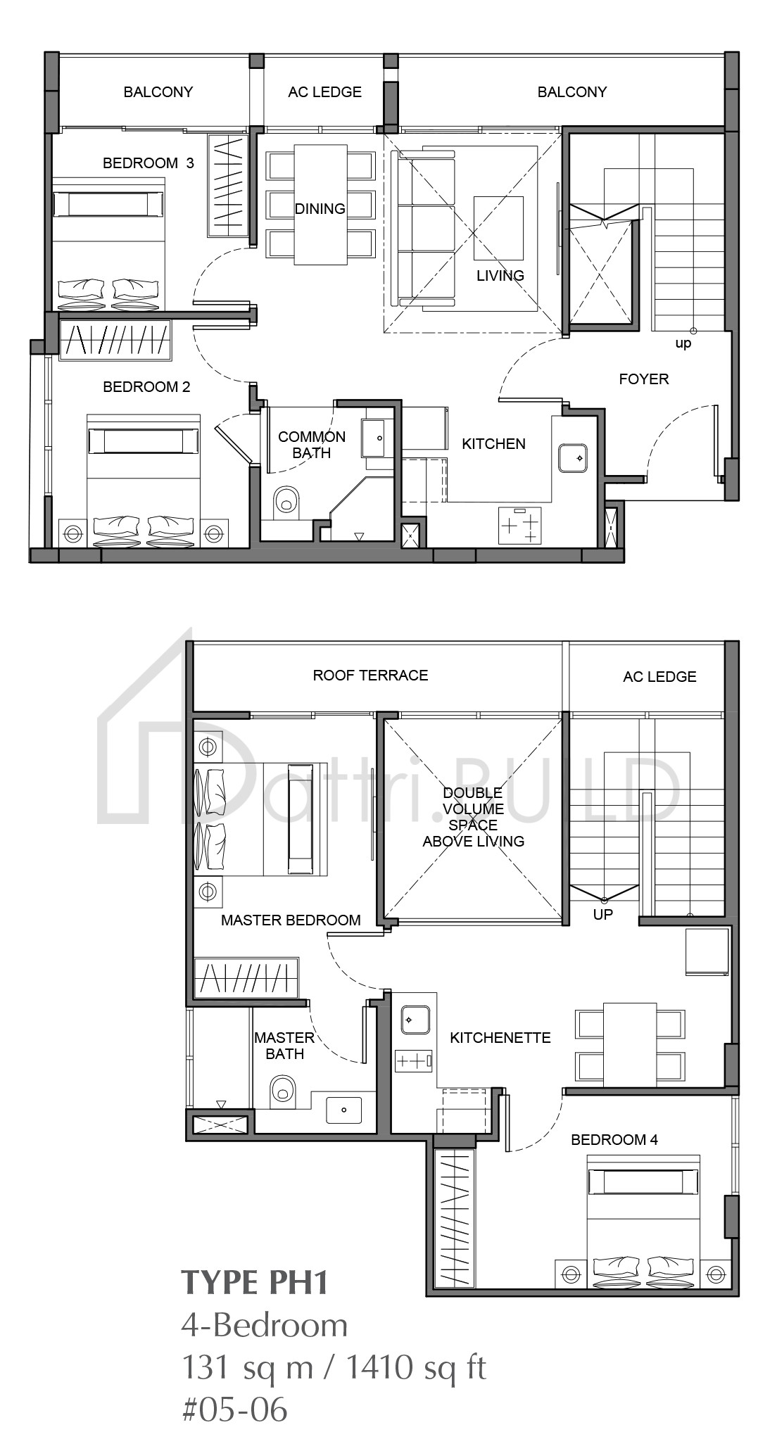 THE ENCLAVE . HOLLAND PH1 floorplan (watermarked)