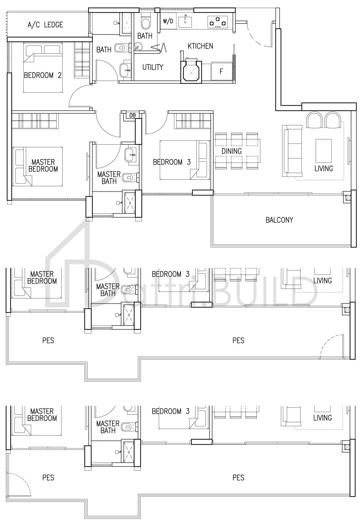 THE SKYWOODS 3 S1P floorplan (watermarked)