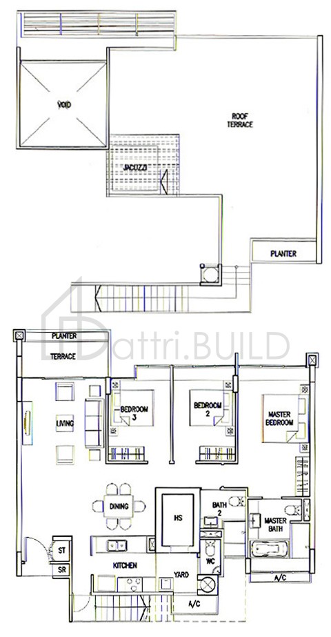 THE CALROSE TB5 floorplan (watermarked)