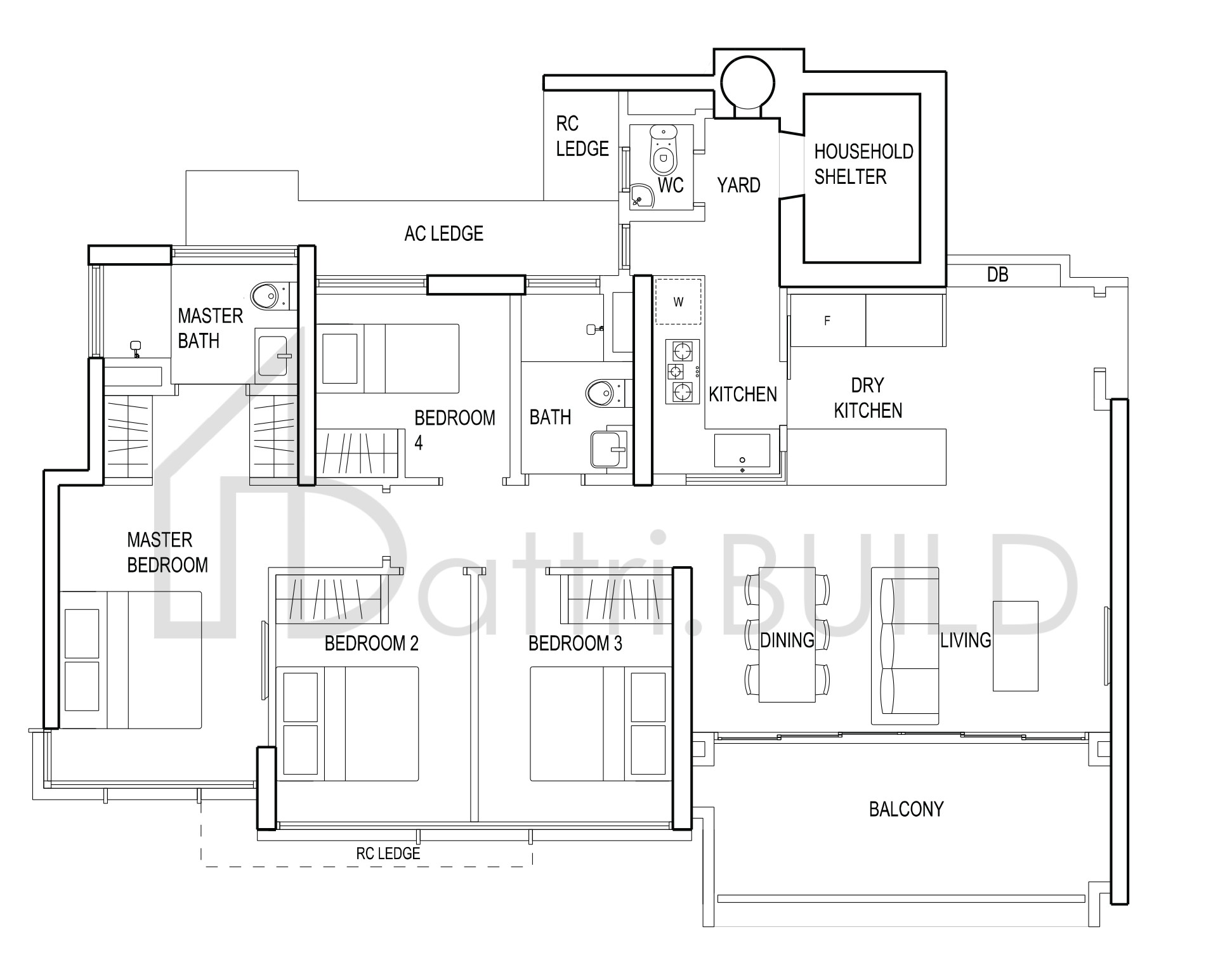 THE TERRACE C1 floorplan (watermarked)