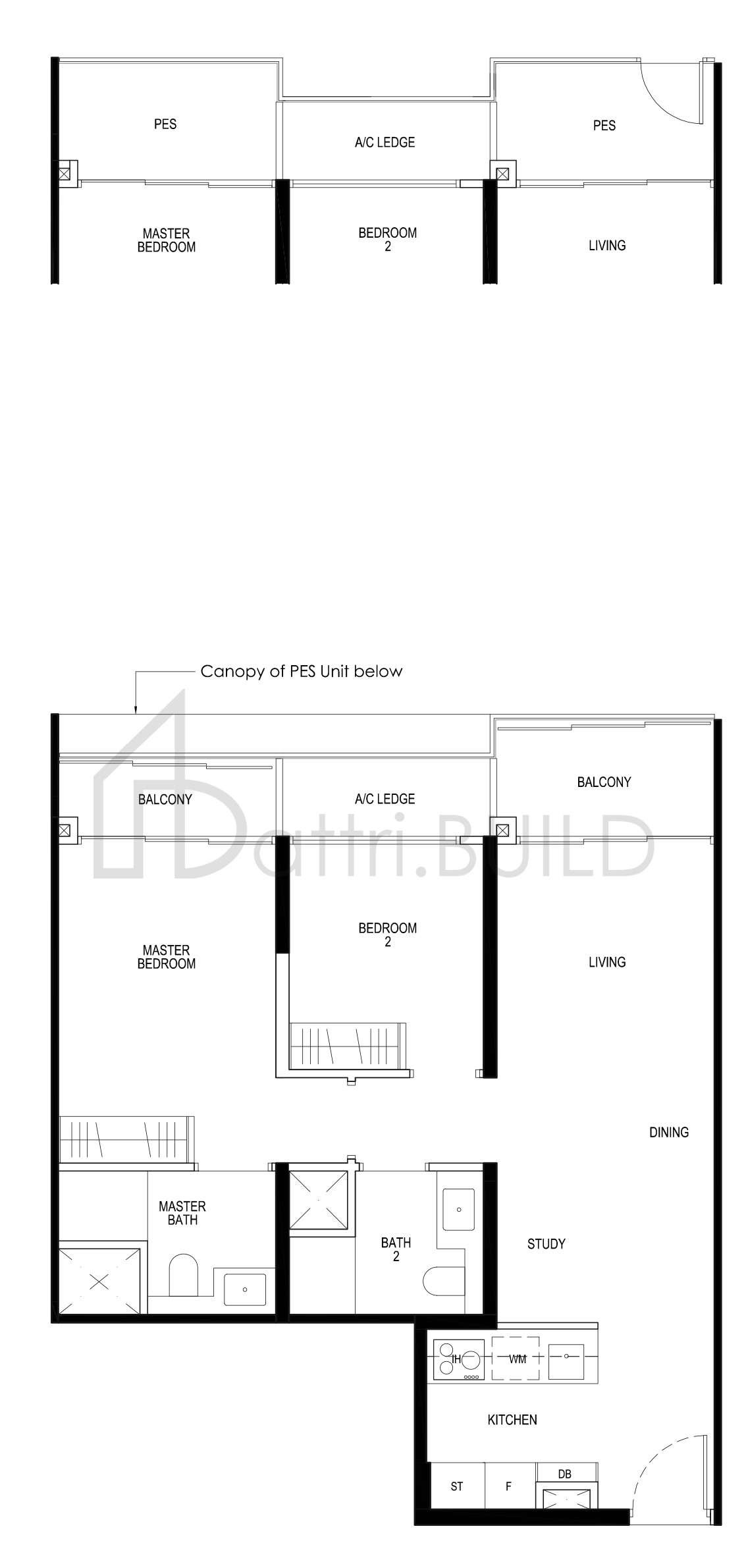 DAINTREE RESIDENCE B5a-P floorplan (watermarked)