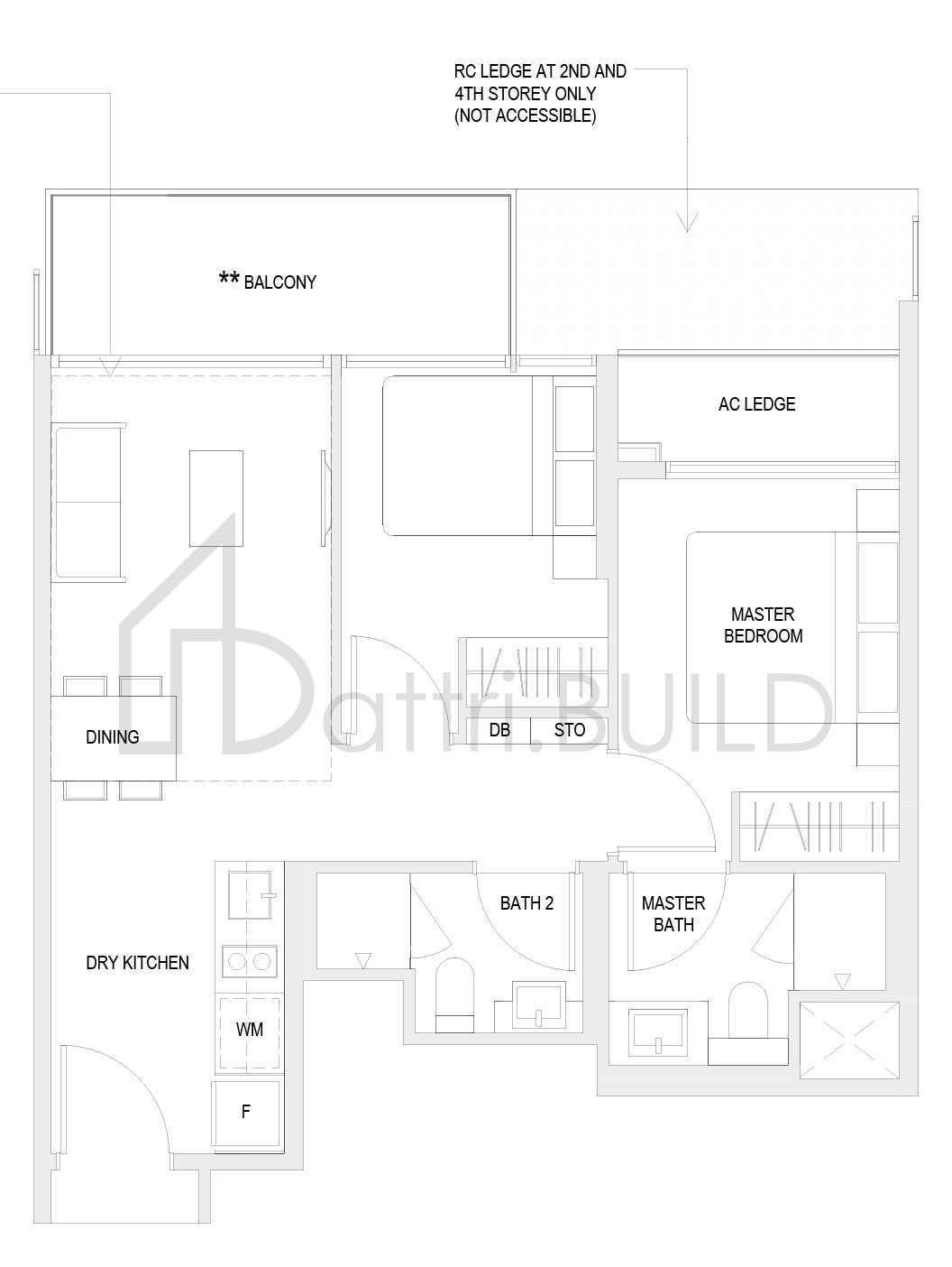 THE VERANDAH RESIDENCES B3 floorplan (watermarked)