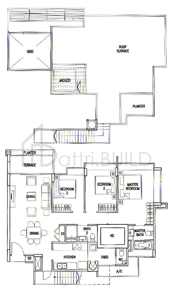 THE CALROSE TB1a floorplan (watermarked)