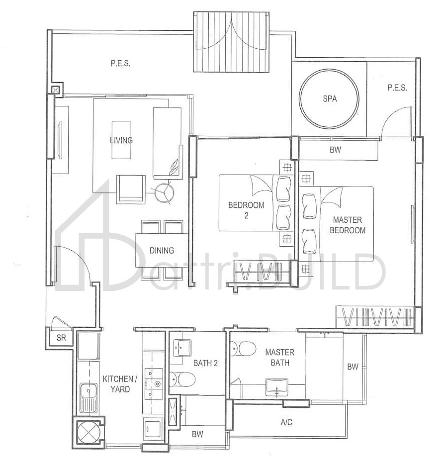 CLEMENTIWOODS CONDOMINIUM B1aP floorplan (watermarked)