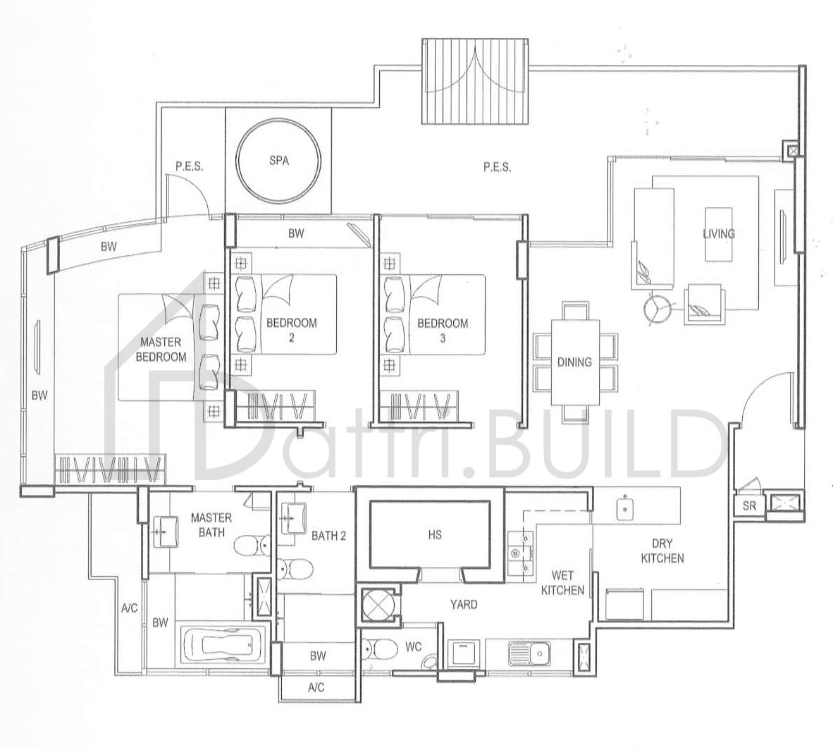 CLEMENTIWOODS CONDOMINIUM C1P floorplan (watermarked)