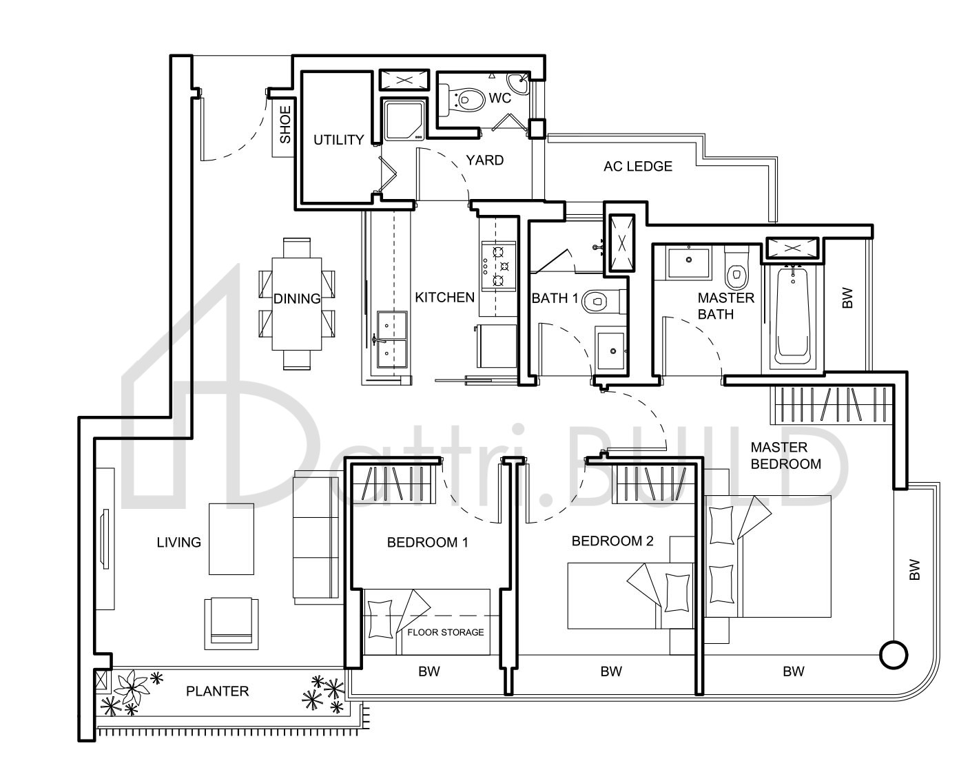 NV RESIDENCES C1b floorplan (watermarked)