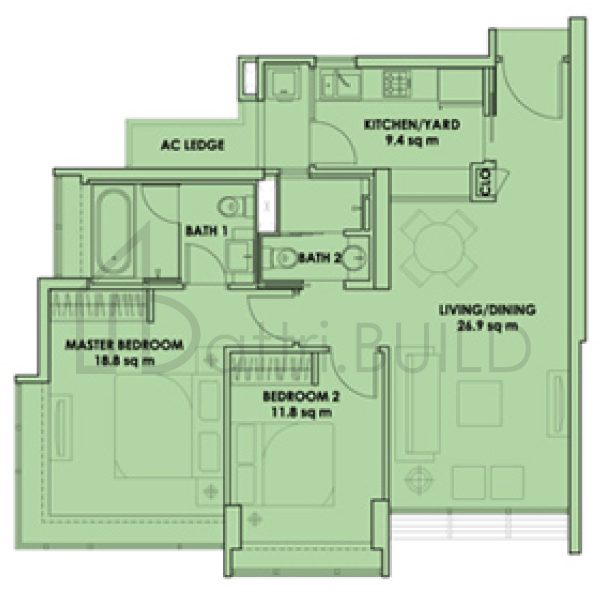CITY SQUARE RESIDENCES B2a floorplan (watermarked)
