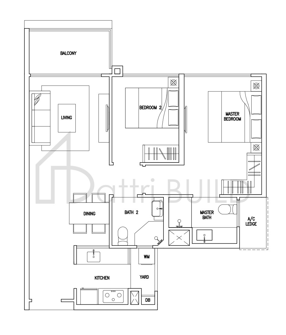 CITYLIFE@TAMPINES B2a floorplan (watermarked)