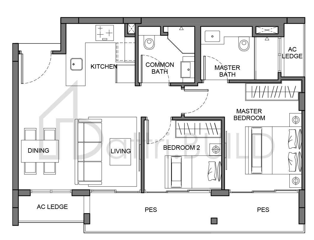 THE ENCLAVE . HOLLAND B3 floorplan (watermarked)