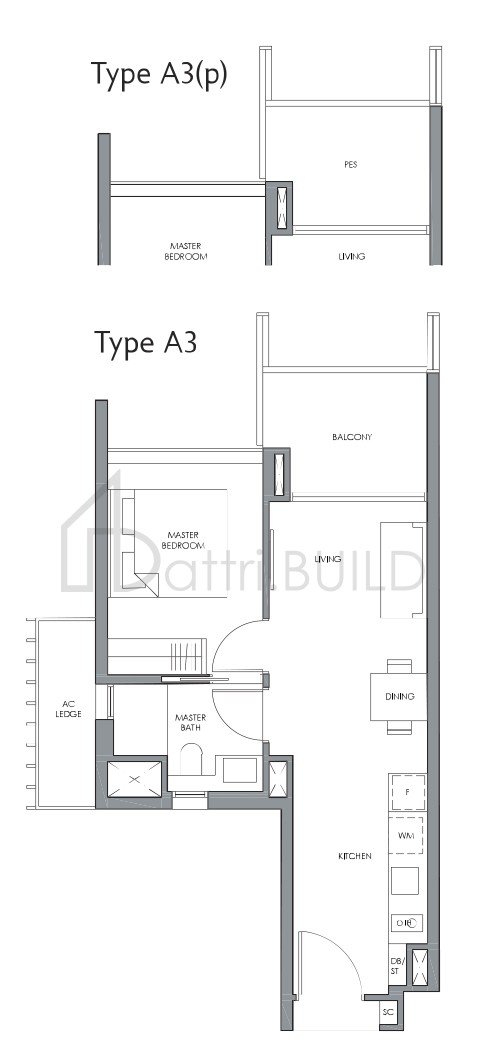 FOURTH AVENUE RESIDENCES A3p floorplan (watermarked)