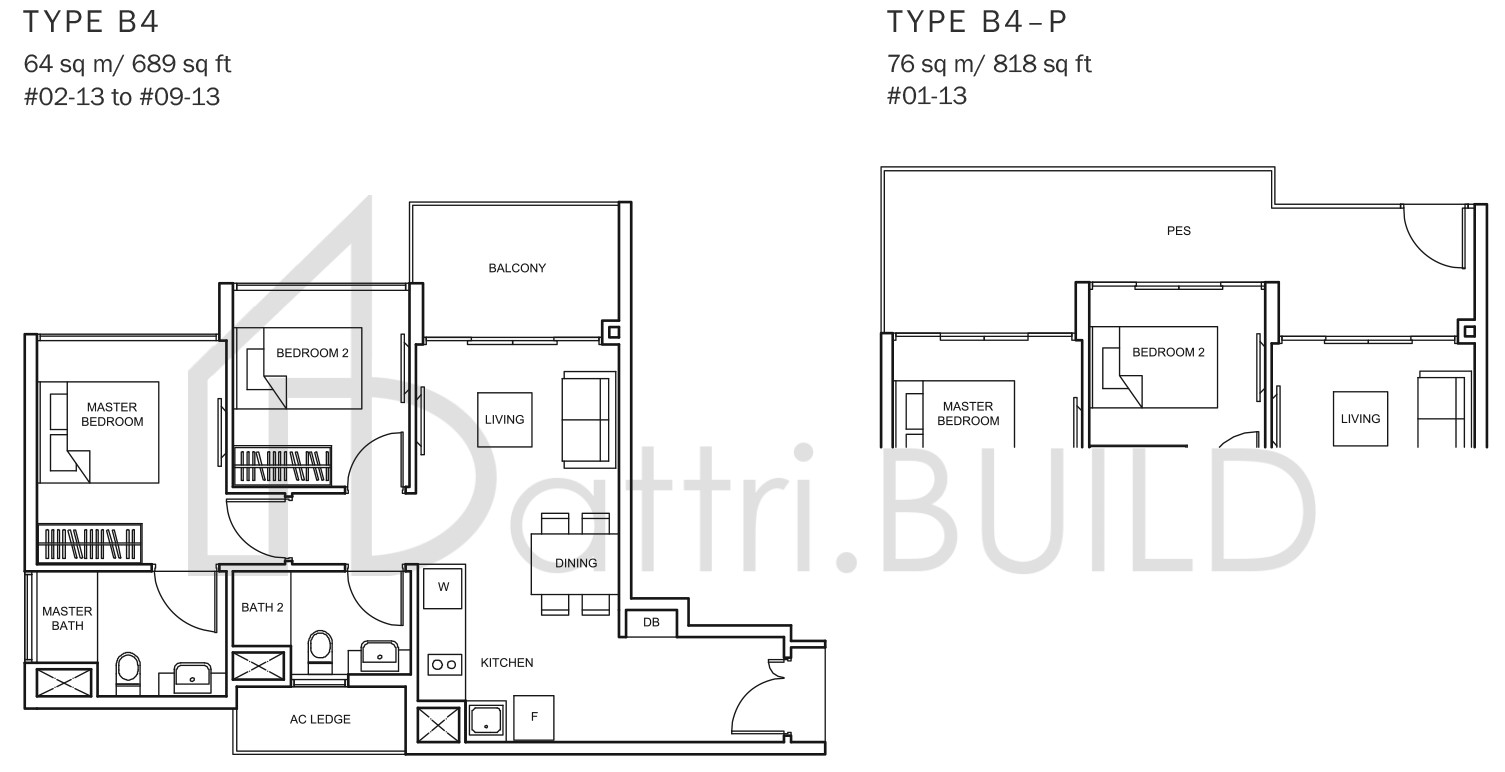 THE GLADES B4-P floorplan (watermarked)