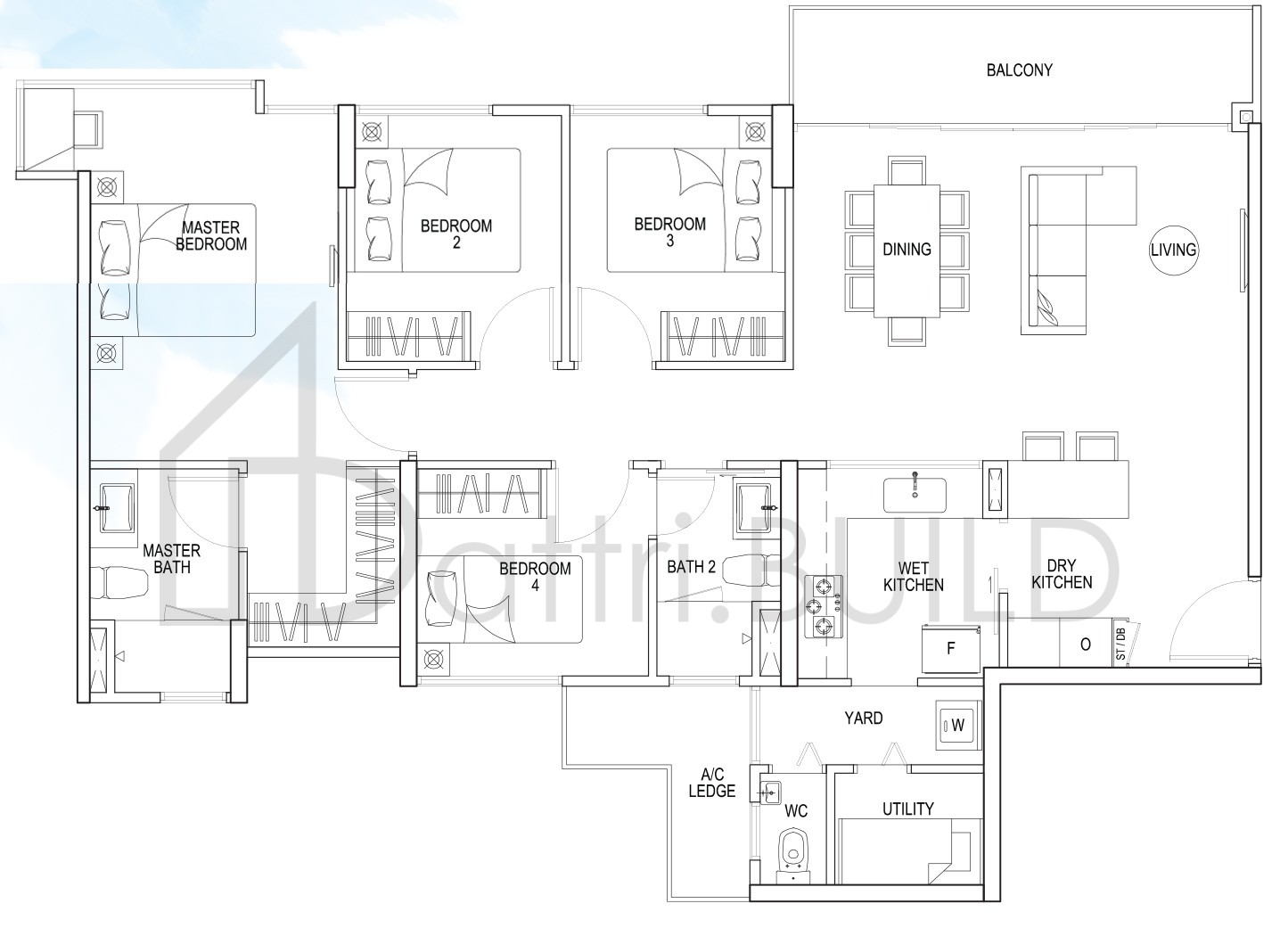 THE RAINFOREST C1a floorplan (watermarked)
